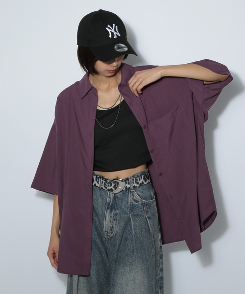 ティーズ ページ0 セール】スムースタッチルーズシャツ(半袖)（シャツ/ブラウス