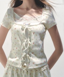 SunsetPark（サンセットパーク）の「フラワーシェルデザイン カーディガン SP25s111【SunsetPark】【2025SS】（Tシャツ/カットソー・レディース）」
