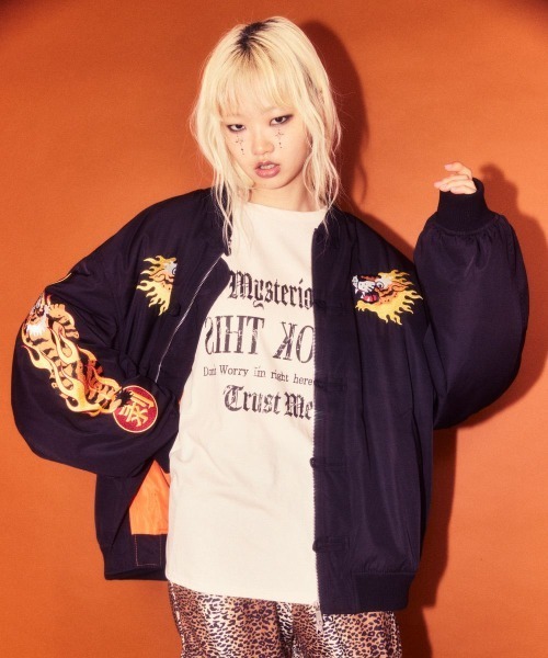Candy Stripper（キャンディストリッパー）の「LOOK THIS PIGMENT トップス（Tシャツ/カットソー・レディース・チャコール/ナチュラル・FREE）」の5枚目の写真