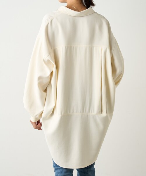 BEARDSLEY（ビアズリー）の「《FRIPIER》袖リブビッグシャツ（シャツ/ブラウス・レディース・ブラウン/アイボリー・FREE）」の5枚目の写真