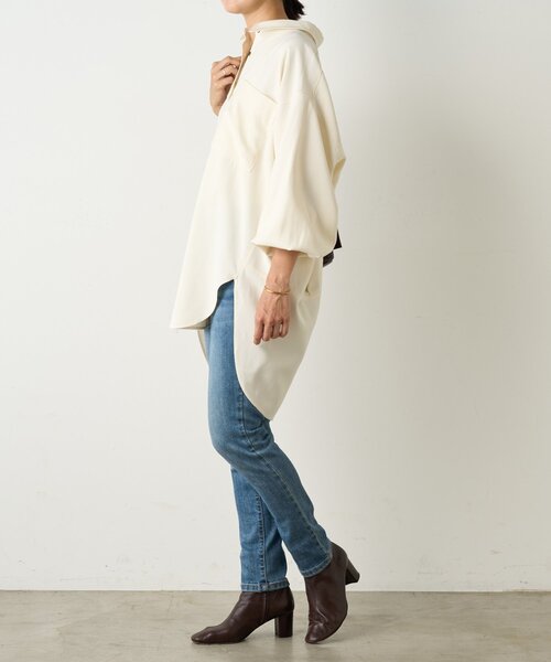 BEARDSLEY（ビアズリー）の「《FRIPIER》袖リブビッグシャツ（シャツ/ブラウス・レディース・ブラウン/アイボリー・FREE）」の11枚目の写真