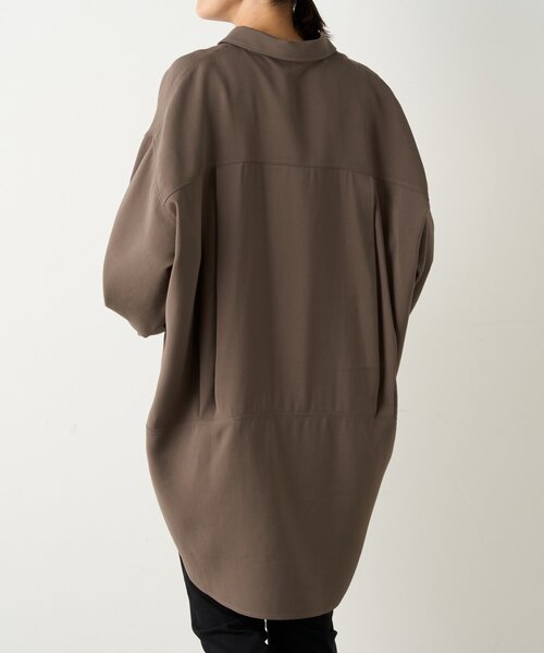 BEARDSLEY（ビアズリー）の「《FRIPIER》袖リブビッグシャツ（シャツ/ブラウス・レディース・ブラウン/アイボリー・FREE）」の16枚目の写真