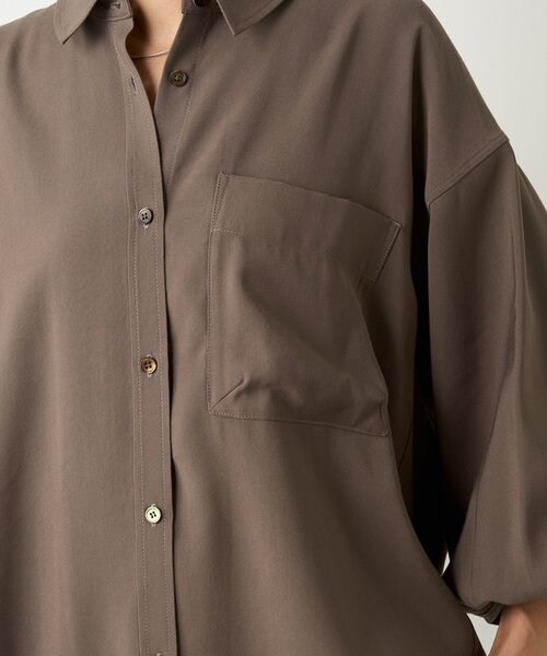 BEARDSLEY（ビアズリー）の「《FRIPIER》袖リブビッグシャツ（シャツ/ブラウス・レディース・ブラウン/アイボリー・FREE）」の19枚目の写真