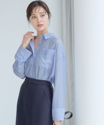 シアーストライプシャツ577728
