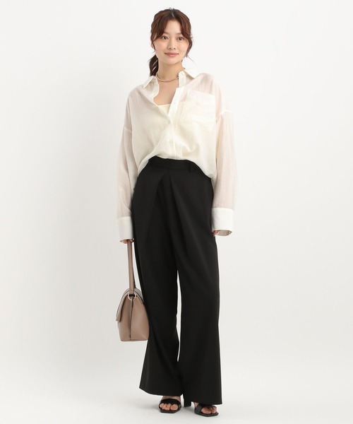 Andemiu（アンデミュウ）の「シアーストライプシャツ577728（シャツ/ブラウス・レディース・オフホワイト/ブルー/ブラック・FREE）」の22枚目の写真