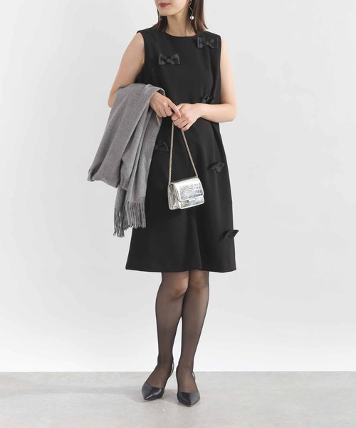 PICCIN（ピッチン）の「リボン付きジャンパースカート（ジャンパースカート・レディース・ブラック・M）」の5枚目の写真