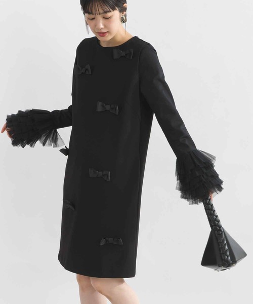 PICCIN（ピッチン）の「リボン付きジャンパースカート（ジャンパースカート・レディース・ブラック・M）」の7枚目の写真