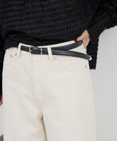 GALLARDAGALANTE（ガリャルダガランテ）の「メタルチップフェザーベルト（ベルト・レディース・ブラック/グレイッシュベージュ・FREE）」の2枚目の写真