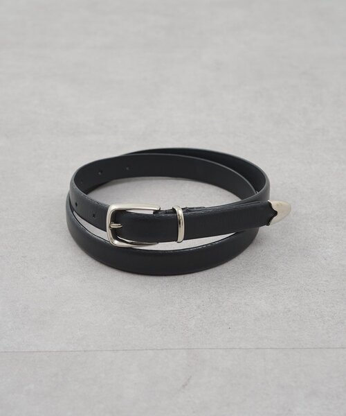 GALLARDAGALANTE（ガリャルダガランテ）の「メタルチップフェザーベルト（ベルト・レディース・ブラック/グレイッシュベージュ・FREE）」の4枚目の写真