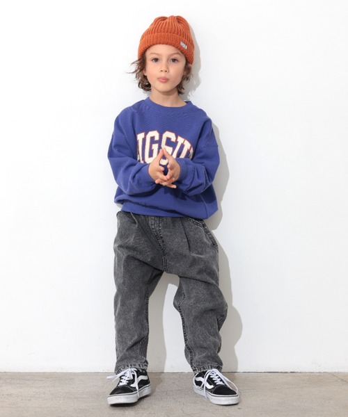 Ocean&Ground（オーシャン&グラウンド）の「ｶﾚｯｼﾞﾛｺﾞｽｳｪｯﾄ（スウェット・キッズ・チャコール/ブルー系その他/ライトグレー/イエロー・110/100/90/80/140/130/120）」の9枚目の写真