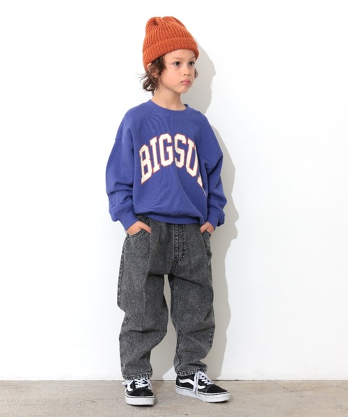 Ocean&Ground（オーシャン&グラウンド）の「ｶﾚｯｼﾞﾛｺﾞｽｳｪｯﾄ（スウェット・キッズ・チャコール/ブルー系その他/ライトグレー/イエロー・110/100/90/80/140/130/120）」の10枚目の写真