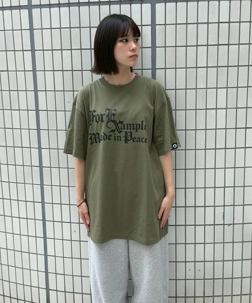 EXAMPLE(エグザンプル)の「EXAMPLE OLD EX LOGO S/S TEE(Tシャツ/カットソー・メンズ・ホワイト/ホワイト系その他/ライトオリーブ/チャコール・M/L/XL/XXL)」の16枚目の写真