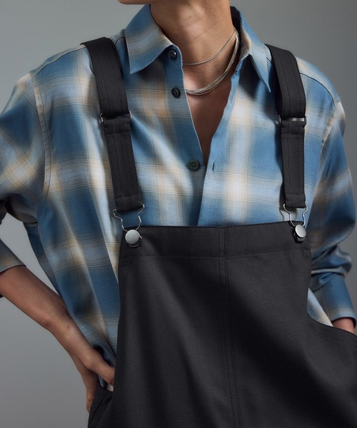 SALON adam et rope'（サロン アダム エ ロペ）の「ウールツイルジャンパースカート（ジャンパースカート・レディース・ベージュ/チャコールグレー・FREE）」の12枚目の写真