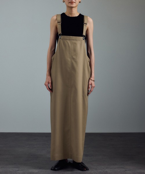 SALON adam et rope'（サロン アダム エ ロペ）の「ウールツイルジャンパースカート（ジャンパースカート・レディース・ベージュ/チャコールグレー・FREE）」の17枚目の写真