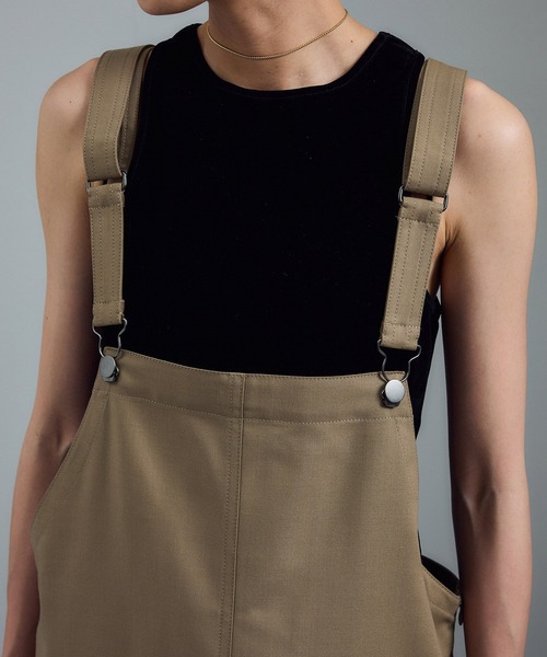 SALON adam et rope'（サロン アダム エ ロペ）の「ウールツイルジャンパースカート（ジャンパースカート・レディース・ベージュ/チャコールグレー・FREE）」の20枚目の写真