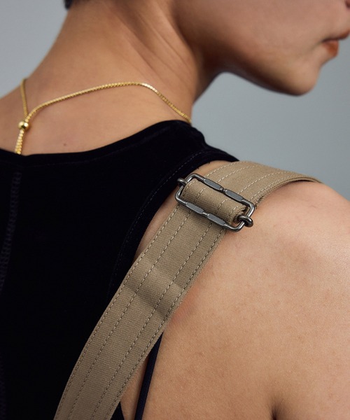 SALON adam et rope'（サロン アダム エ ロペ）の「ウールツイルジャンパースカート（ジャンパースカート・レディース・ベージュ/チャコールグレー・FREE）」の5枚目の写真