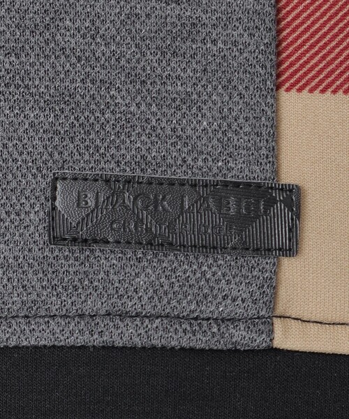 BLACK LABEL CRESTBRIDGE（ブラックレーベル・クレストブリッジ）の「【一部店舗限定】ストライプパッチワークスウェットシャツ（スウェット・メンズ・オフホワイト/ブラック/ネイビー・M/L/XL）」の12枚目の写真
