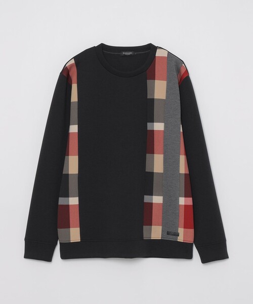 BLACK LABEL CRESTBRIDGE（ブラックレーベル・クレストブリッジ）の「【一部店舗限定】ストライプパッチワークスウェットシャツ（スウェット・メンズ・オフホワイト/ブラック/ネイビー・M/L/XL）」の13枚目の写真