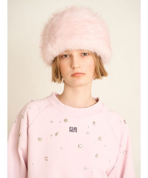 ビジュー付きロゴ刺繍スウェット（スウェット）｜FURFUR（ファーファー