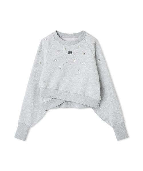 ビジュー付きロゴ刺繍スウェット（スウェット）｜FURFUR（ファーファー