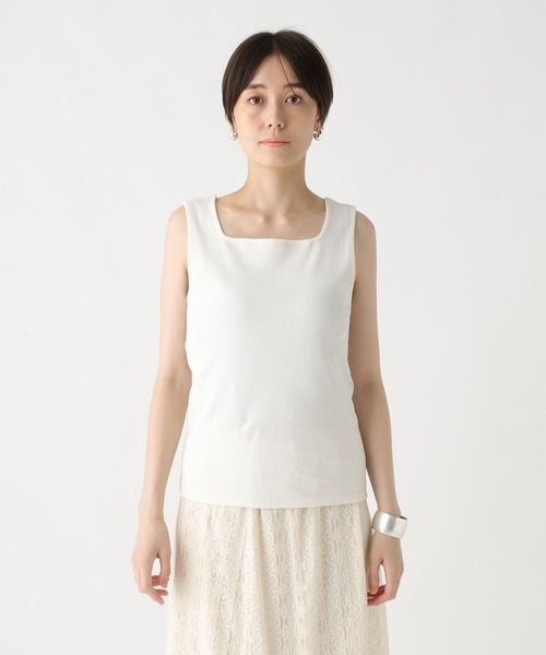 Elura（エルーラ）の「スクエアインナー/588167（タンクトップ・レディース・ホワイト/ブラック・FREE）」の7枚目の写真