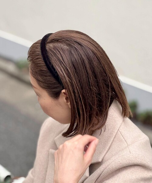 NOLLEY’S（ノーリーズ）の「【PR阿部☆別注】ベロアカチューシャスリム（カチューシャ・レディース・ブラック・FREE）」の4枚目の写真