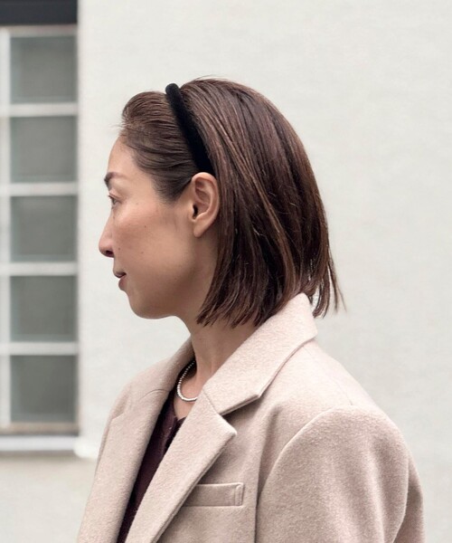 NOLLEY’S（ノーリーズ）の「【PR阿部☆別注】ベロアカチューシャスリム（カチューシャ・レディース・ブラック・FREE）」の5枚目の写真