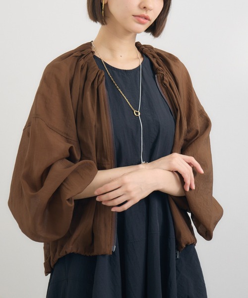 KATHARINE ROSS（キャサリンロス）の「【KATHARINE ROSS】パフブルゾン（ブルゾン・レディース・チャコールグレー/ブラウン・MEDIUM）」の2枚目の写真