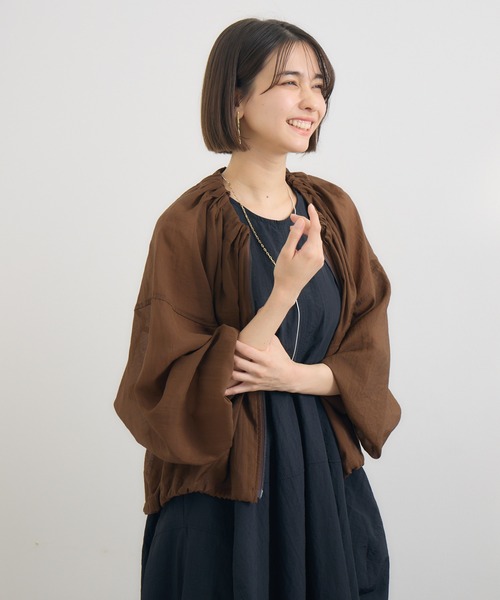 KATHARINE ROSS（キャサリンロス）の「【KATHARINE ROSS】パフブルゾン（ブルゾン・レディース・チャコールグレー/ブラウン・MEDIUM）」の8枚目の写真