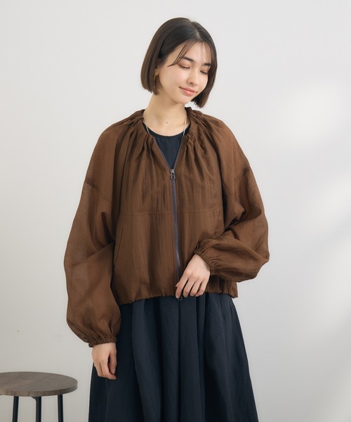 KATHARINE ROSS（キャサリンロス）の「【KATHARINE ROSS】パフブルゾン（ブルゾン・レディース・チャコールグレー/ブラウン・MEDIUM）」の10枚目の写真