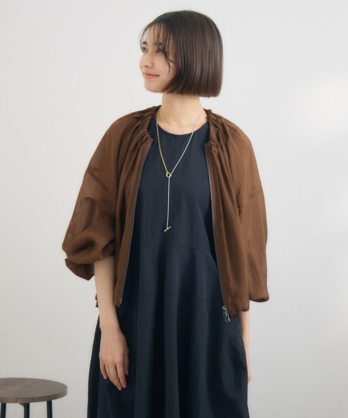 KATHARINE ROSS（キャサリンロス）の「【KATHARINE ROSS】パフブルゾン（ブルゾン・レディース・チャコールグレー/ブラウン・MEDIUM）」の9枚目の写真