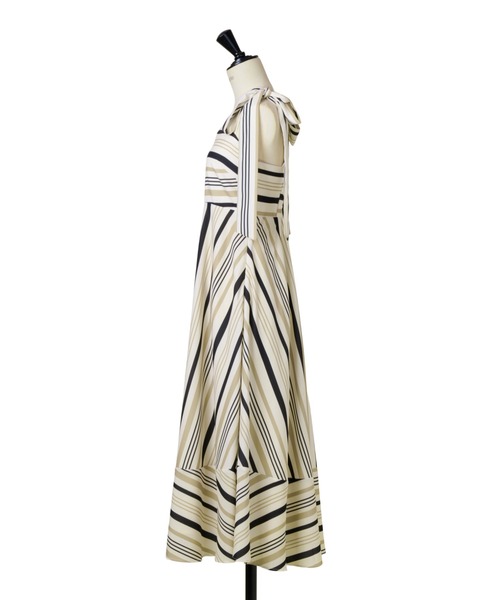 (最終値下げ) Cordelia Striped Ribbon Dress Cordelia Striped Ribbon Dress