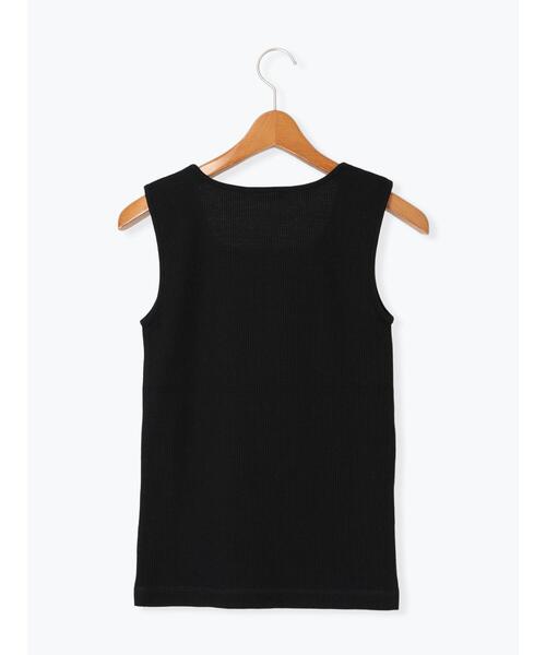 Lugnoncure（ルノンキュール）の「ワッフルスクエアタンクトップ（タンクトップ・レディース・ブラック/オフホワイト/チャコールグレー・F）」の11枚目の写真