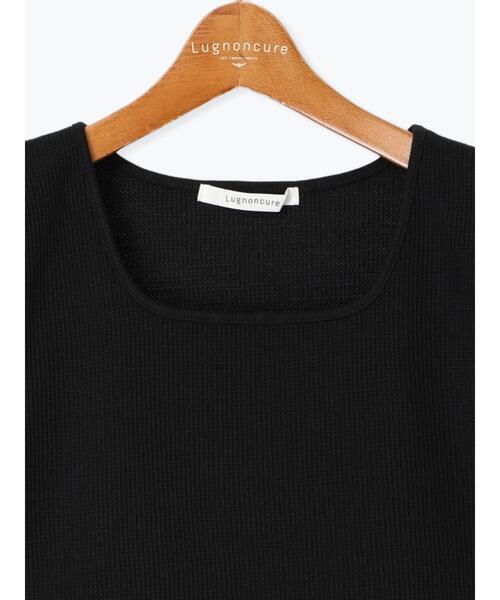 Lugnoncure（ルノンキュール）の「ワッフルスクエアタンクトップ（タンクトップ・レディース・ブラック/オフホワイト/チャコールグレー・F）」の12枚目の写真