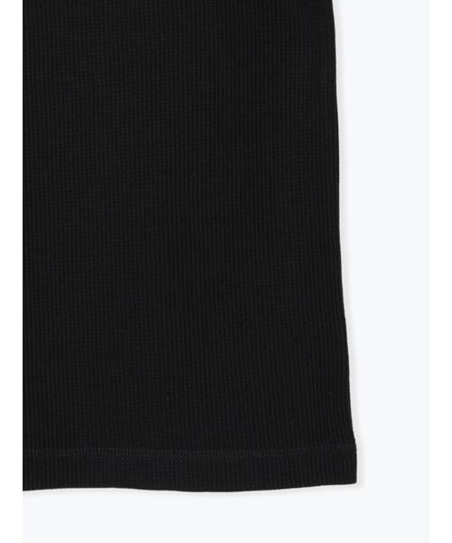 Lugnoncure（ルノンキュール）の「ワッフルスクエアタンクトップ（タンクトップ・レディース・ブラック/オフホワイト/チャコールグレー・F）」の4枚目の写真