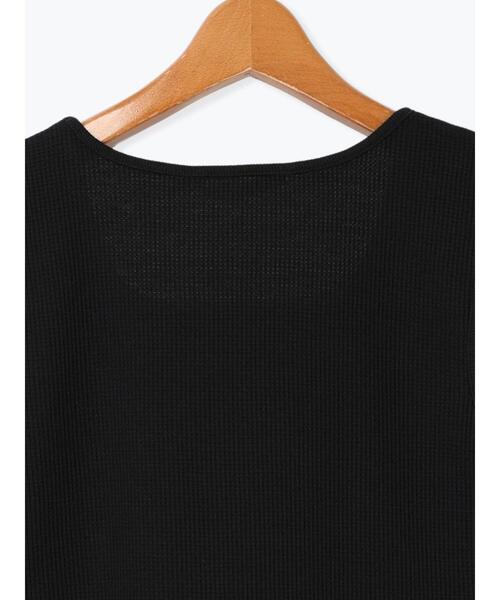 Lugnoncure（ルノンキュール）の「ワッフルスクエアタンクトップ（タンクトップ・レディース・ブラック/オフホワイト/チャコールグレー・F）」の5枚目の写真