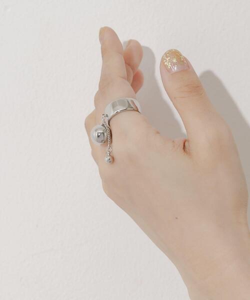 SMELLY（スメリー）の「メタルボールチェーンワイドリング（リング・レディース・シルバー・13）」の3枚目の写真