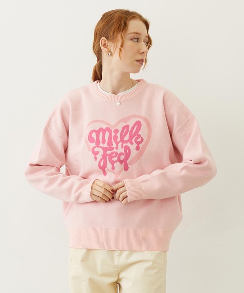 セール】MELTY HEART KNIT TOP（ニット/セーター）｜MILKFED.（ミルク