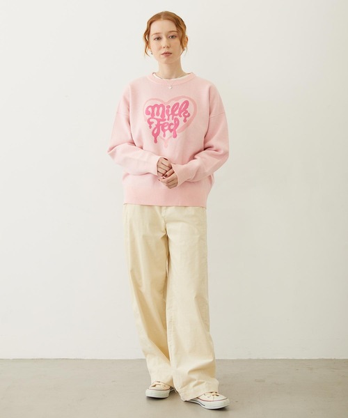 セール】MELTY HEART KNIT TOP（ニット/セーター）｜MILKFED.（ミルク
