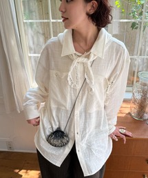 DOUBLE NAME | レーススカーフ ドッキングシアーシャツ(シャツ/ブラウス)