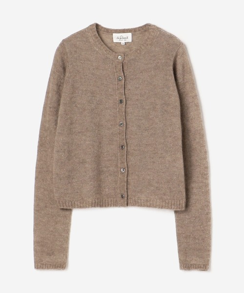 LE GLAZIK | モヘアグリッター クルーネックカーディガン WOMEN