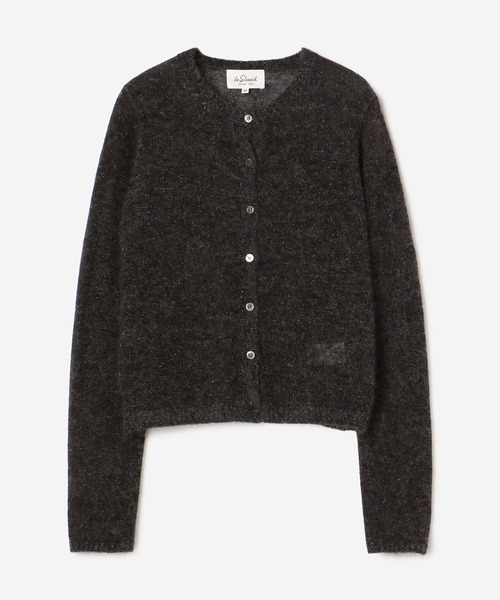 LE GLAZIK | モヘアグリッター クルーネックカーディガン WOMEN