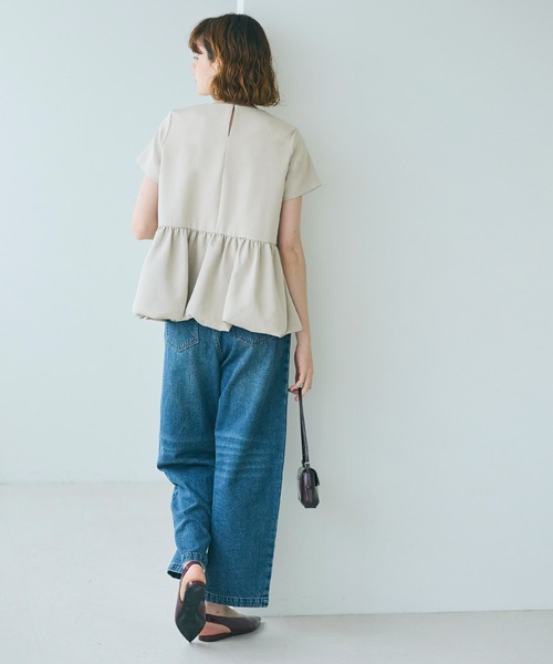 coca（coca）（コカ）の「フロッキードットバルーンブラウス（シャツ/ブラウス・レディース・ブラック/ライトベージュ・L/M/S）」の5枚目の写真