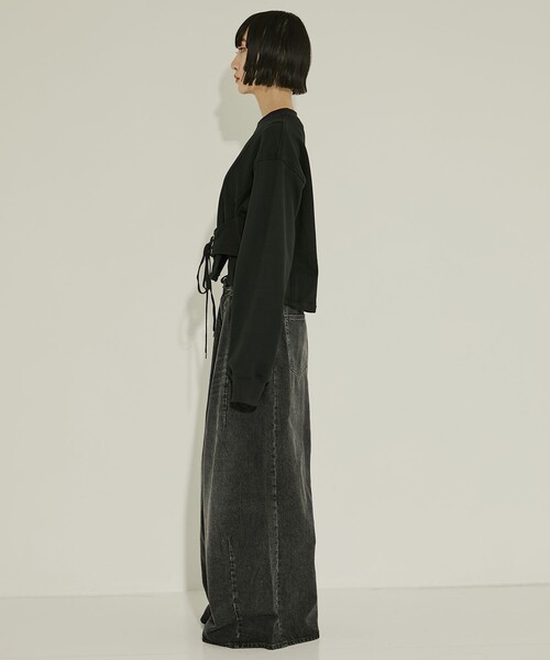 STUDIOUS（ステュディオス）の「【JOHN LAWRENCE SULLIVAN/ジョンローレンスサリバン】SWEAT CORSET PULLOVER（スウェット・レディース・ブラック・XS）」の8枚目の写真