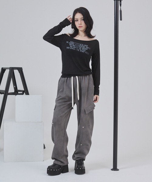 ENVYM（アンビー）の「スタッズレースアップショートブーツ（ブーツ・レディース・グレー/ブラック・23.5㎝/22.5㎝/24.5㎝）」の13枚目の写真