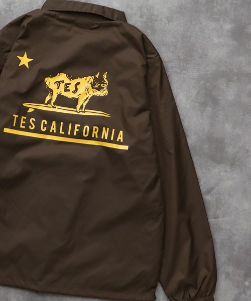 The Endless Summer（エンドレスサマー）の「TES CALIFORNIA REPUBUHIC COACH JACKET / コーチジャケット（ナイロンジャケット・メンズ・ブラウン/ネイビー/ブラック/ダークグリーン・SMALL/MEDIUM/LARGE/X-LARGE/XX-LARGE）」の7枚目の写真