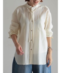 FIL DE FER | 【予約】ブライトサッカーチェック　タイ付きシャツ(シャツ/ブラウス)