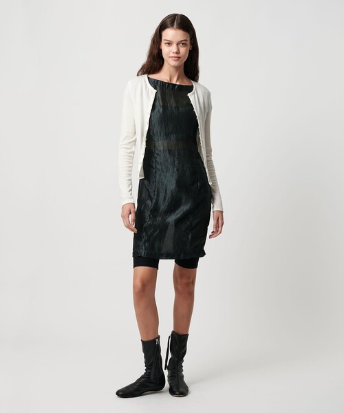 ATTISESSION（アティセッション）の「＜ATTISESSION＞フライス ループボタン カーディガン（カーディガン/ボレロ・レディース・ブラック/ワイン/オフホワイト・FREE）」の5枚目の写真