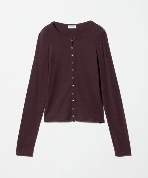 ATTISESSION（アティセッション）の「＜ATTISESSION＞フライス ループボタン カーディガン（カーディガン/ボレロ・レディース・ブラック/ワイン/オフホワイト・FREE）」の10枚目の写真