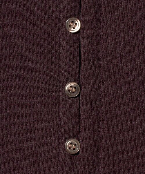 ATTISESSION（アティセッション）の「＜ATTISESSION＞フライス ループボタン カーディガン（カーディガン/ボレロ・レディース・ブラック/ワイン/オフホワイト・FREE）」の14枚目の写真